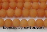 CCN2516 15.5 inches 6mm round matte candy jade beads wholesale