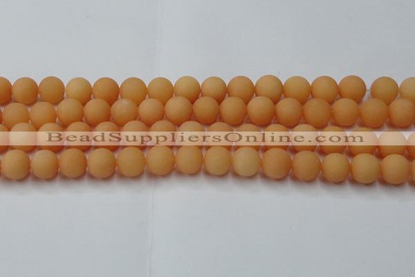 CCN2520 15.5 inches 14mm round matte candy jade beads wholesale