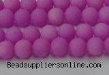 CCN2522 15.5 inches 4mm round matte candy jade beads wholesale