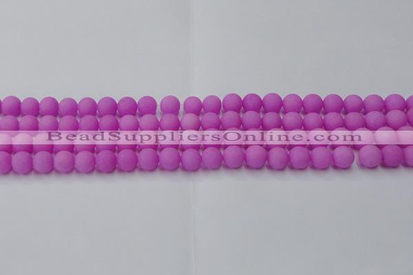 CCN2524 15.5 inches 8mm round matte candy jade beads wholesale