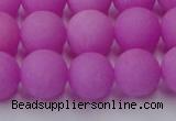 CCN2527 15.5 inches 14mm round matte candy jade beads wholesale