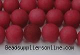 CCN2533 15.5 inches 12mm round matte candy jade beads wholesale