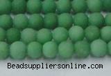 CCN2536 15.5 inches 4mm round matte candy jade beads wholesale