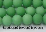 CCN2539 15.5 inches 10mm round matte candy jade beads wholesale