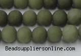 CCN2545 15.5 inches 8mm round matte candy jade beads wholesale