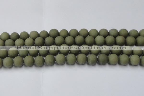 CCN2548 15.5 inches 14mm round matte candy jade beads wholesale