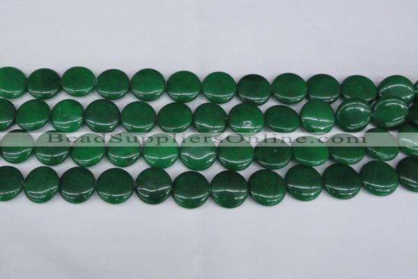 CCN2610 15.5 inches 18mm flat round candy jade beads wholesale