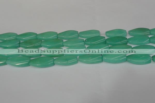 CCN2623 15.5 inches 15*30mm twisted rectangle candy jade beads