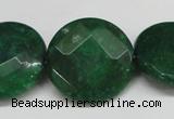 CCN264 15.5 inches 25mm faceted coin candy jade beads wholesale