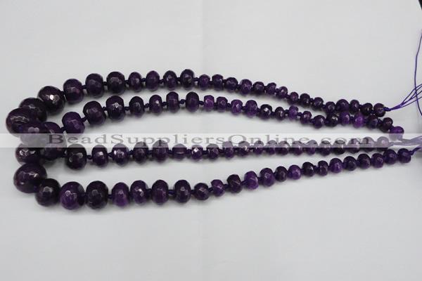 CCN2649 15.5 inches 5*8mm - 12*16mm faceted rondelle candy jade beads