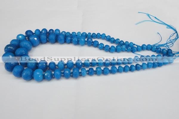 CCN2652 15.5 inches 5*8mm - 12*16mm faceted rondelle candy jade beads