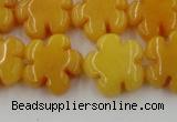 CCN2663 15.5 inches 16mm carved flower candy jade beads wholesale