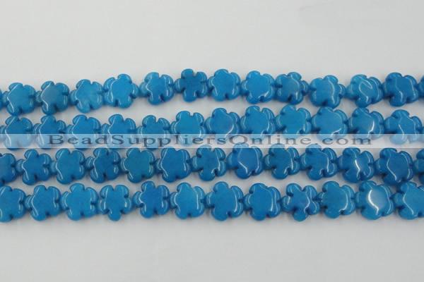 CCN2664 15.5 inches 16mm carved flower candy jade beads wholesale