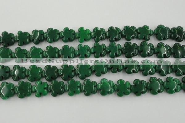 CCN2667 15.5 inches 16mm carved flower candy jade beads wholesale