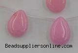 CCN2675 Top-drilled 13*18mm flat teardrop candy jade beads