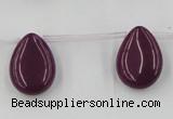 CCN2680 Top-drilled 13*18mm flat teardrop candy jade beads