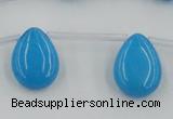 CCN2682 Top-drilled 13*18mm flat teardrop candy jade beads