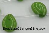 CCN2685 Top-drilled 13*18mm flat teardrop candy jade beads