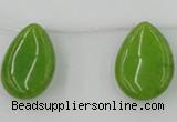 CCN2702 Top-drilled 18*25mm flat teardrop candy jade beads