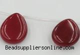 CCN2707 Top-drilled 18*25mm flat teardrop candy jade beads