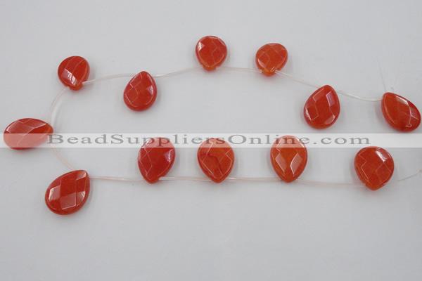 CCN2718 Top-drilled 18*25mm briolette candy jade beads wholesale