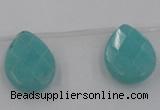 CCN2722 Top-drilled 18*25mm briolette candy jade beads wholesale