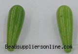 CCN2736 Top-drilled 10*30mm teardrop candy jade beads wholesale