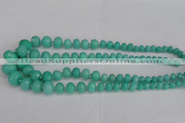 CCN2757 15.5 inches 5*8mm - 12*16mm faceted rondelle candy jade beads