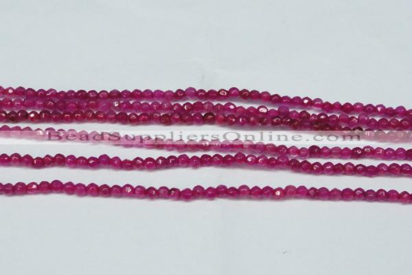 CCN2811 15.5 inches 3mm tiny faceted round candy jade beads