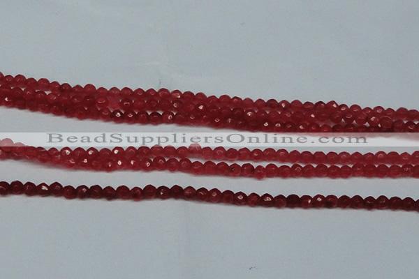 CCN2812 15.5 inches 3mm tiny faceted round candy jade beads