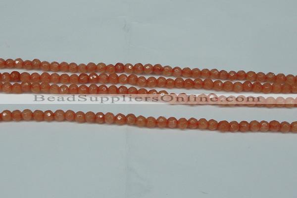 CCN2820 15.5 inches 4mm tiny faceted round candy jade beads