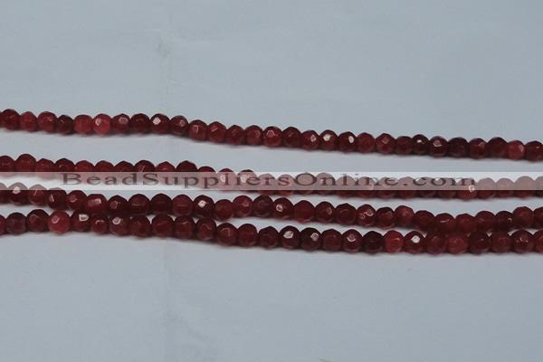 CCN2821 15.5 inches 4mm tiny faceted round candy jade beads