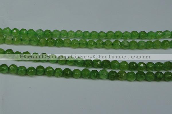 CCN2834 15.5 inches 5mm faceted round candy jade beads