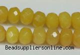 CCN2861 15.5 inches 4*6mm faceted rondelle candy jade beads