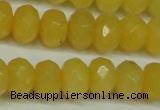 CCN2873 15.5 inches 5*8mm faceted rondelle candy jade beads