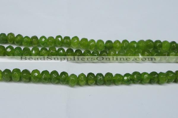 CCN2874 15.5 inches 5*8mm faceted rondelle candy jade beads