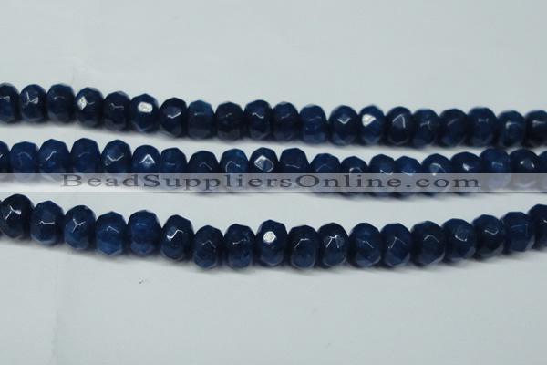 CCN2877 15.5 inches 5*8mm faceted rondelle candy jade beads