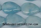 CCN2947 15.5 inches 18*25mm flat teardrop candy jade beads