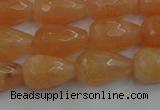 CCN3005 15.5 inches 10*15mm faceted teardrop candy jade beads