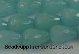 CCN3008 15.5 inches 10*15mm faceted teardrop candy jade beads