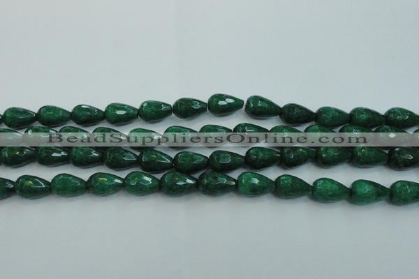 CCN3012 15.5 inches 10*15mm faceted teardrop candy jade beads