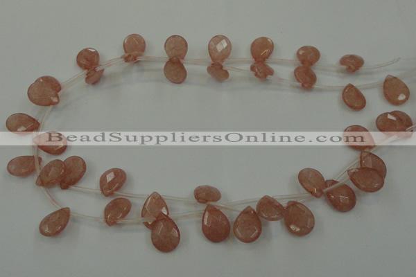 CCN3020 15.5 inches 10*14mm briolette candy jade beads wholesale