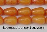 CCN3750 15.5 inches 8*12mm teardrop candy jade beads wholesale