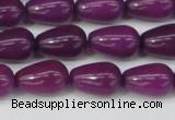 CCN3755 15.5 inches 8*12mm teardrop candy jade beads wholesale