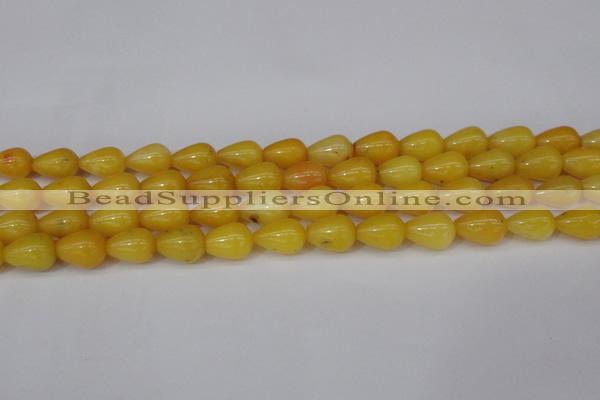 CCN3760 15.5 inches 10*14mm teardrop candy jade beads wholesale