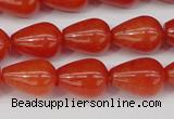 CCN3762 15.5 inches 10*14mm teardrop candy jade beads wholesale