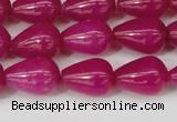 CCN3766 15.5 inches 10*14mm teardrop candy jade beads wholesale