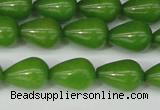 CCN3769 15.5 inches 10*14mm teardrop candy jade beads wholesale