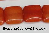 CCN3801 15.5 inches 20*20mm square candy jade beads wholesale