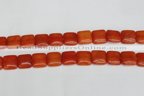 CCN3801 15.5 inches 20*20mm square candy jade beads wholesale